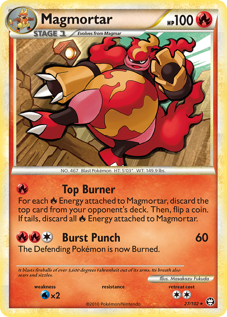 Magmortar (27/102) [HeartGold & SoulSilver: Triumphant] | Odin's Place