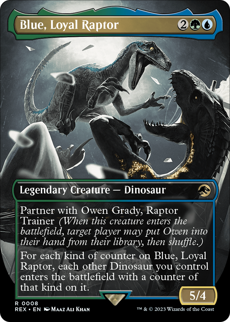 Blue, Loyal Raptor (Borderless) [Jurassic World Collection] | Odin's Place