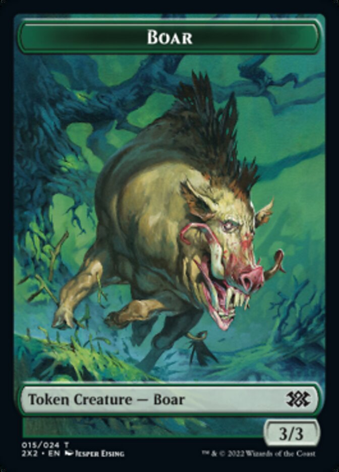 Boar // Vampire Double-Sided Token [Double Masters 2022 Tokens] | Odin's Place