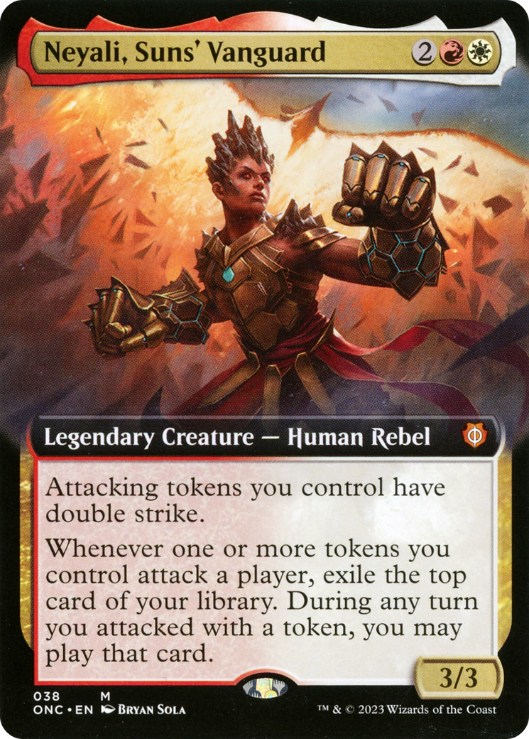 Neyali, Suns' Vanguard (Extended Art) [Phyrexia: All Will Be One Commander] | Odin's Place