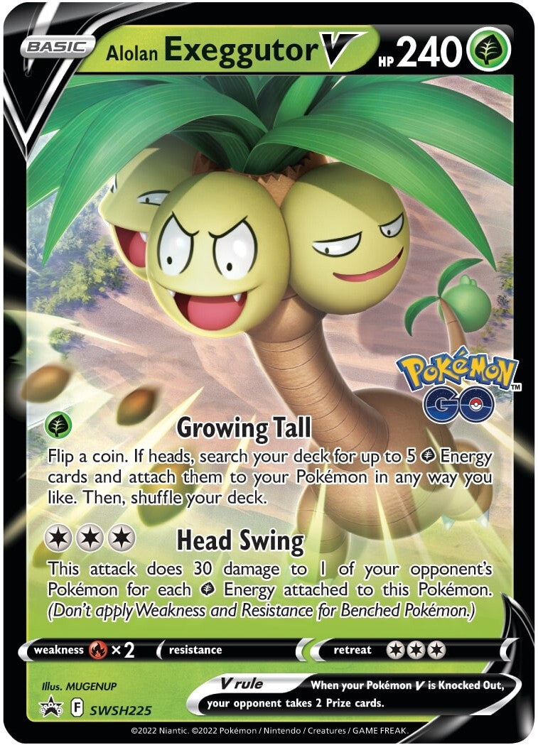 Alolan Exeggutor V (SWSH225) (Jumbo Card) [Sword & Shield: Black Star Promos] | Odin's Place