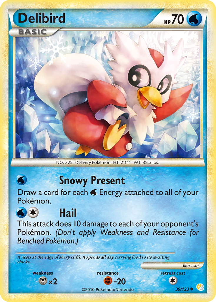 Delibird (39/123) [HeartGold & SoulSilver: Base Set] | Odin's Place