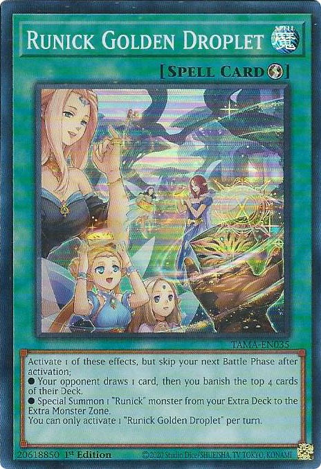 Runick Golden Droplet [TAMA-EN035] Super Rare | Odin's Place
