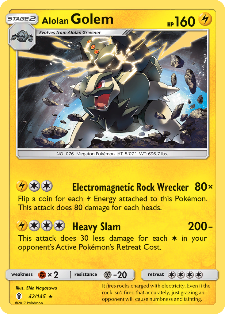 Alolan Golem (42/145) [Sun & Moon: Guardians Rising] | Odin's Place