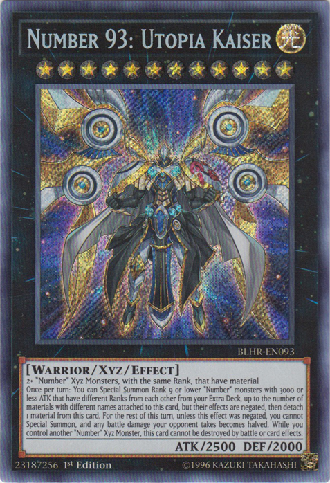 Number 93: Utopia Kaiser [BLHR-EN093] Secret Rare | Odin's Place