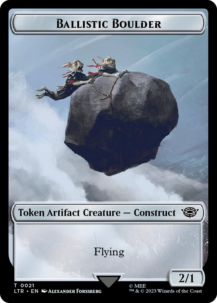 Ballistic Boulder // Food (0022) Double-Sided Token (Surge Foil) [The Lord of the Rings: Tales of Middle-Earth Tokens] | Odin's Place