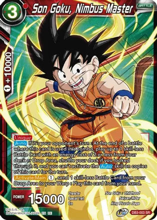 Son Goku, Nimbus Master (DB3-003) [Mythic Booster] | Odin's Place