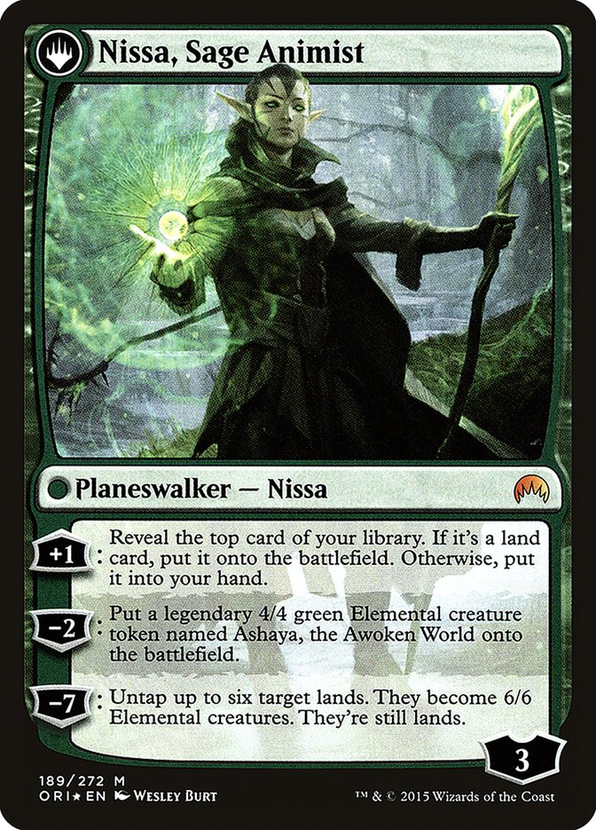 Nissa, Vastwood Seer // Nissa, Sage Animist [Magic Origins Prerelease Promos] | Odin's Place