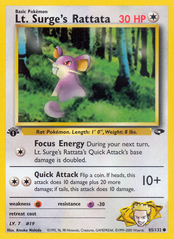 Lt. Surge's Rattata (85/132) [Gym Challenge 1st Edition] | Odin's Place