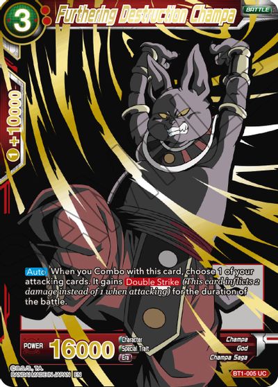 Furthering Destruction Champa (Alternate Art) (BT1-005) [Special Anniversary Set 2021] | Odin's Place