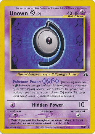 Unown [D] (47/75) [Neo Discovery Unlimited] | Odin's Place