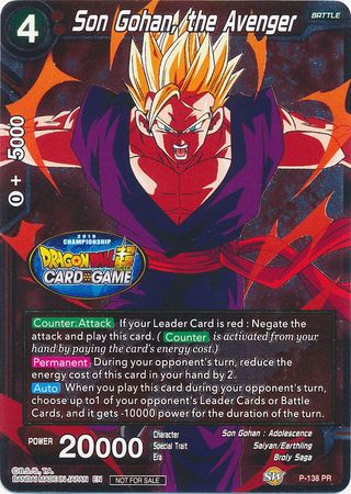 Son Gohan, the Avenger (Championship Final 2019) (P-138) [Tournament Promotion Cards] | Odin's Place