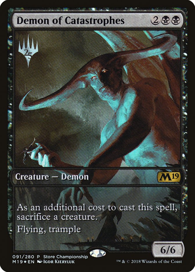 Demon of Catastrophes (91) (Store Championship) (Full Art) [Core Set 2019 Promos] | Odin's Place