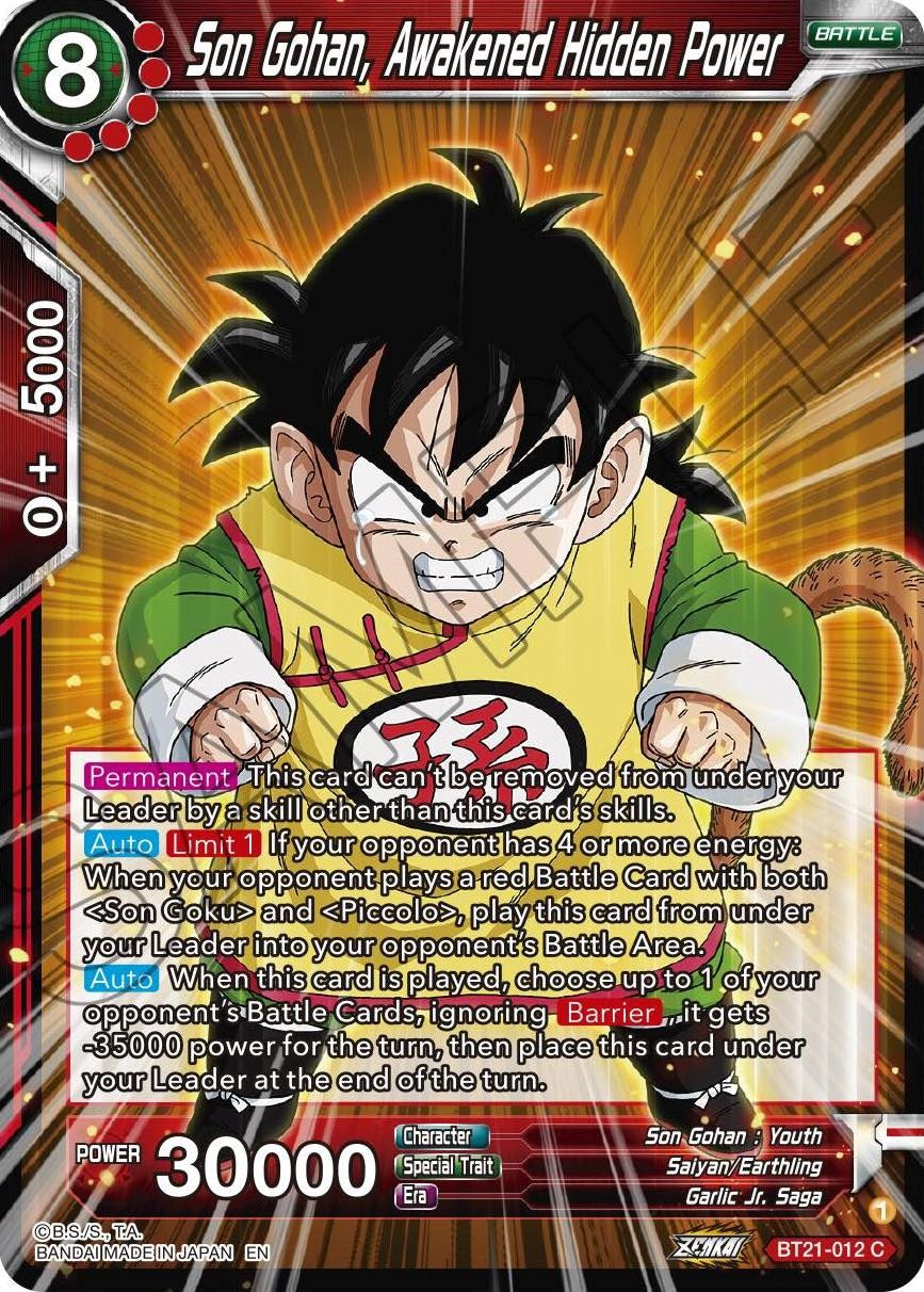 Son Gohan, Awakened Hidden Power (BT21-012) [Wild Resurgence] | Odin's Place