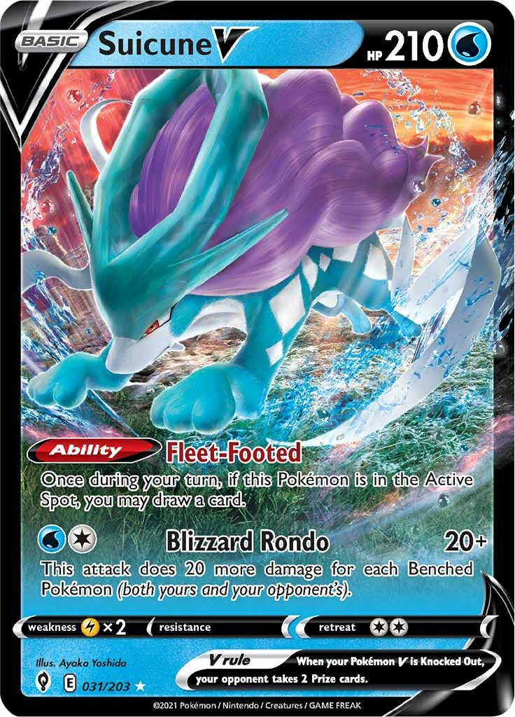 Suicune V (031/203) [Sword & Shield: Evolving Skies] | Odin's Place
