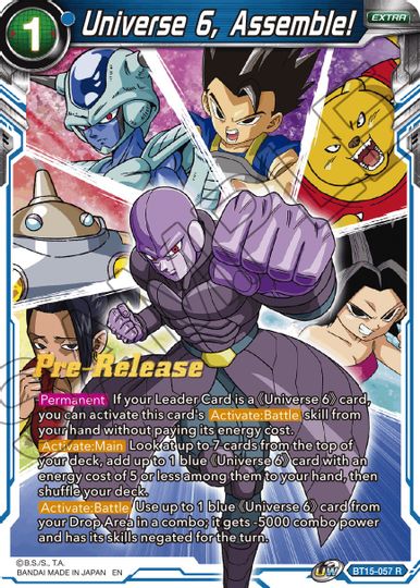 Universe 6, Assemble! (BT15-057) [Saiyan Showdown Prerelease Promos] | Odin's Place