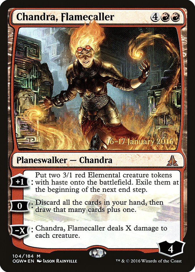 Chandra, Flamecaller (104) [Oath of the Gatewatch Prerelease Promos] | Odin's Place