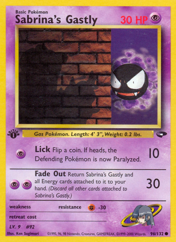 Sabrina's Gastly (96/132) [Gym Challenge 1st Edition] | Odin's Place