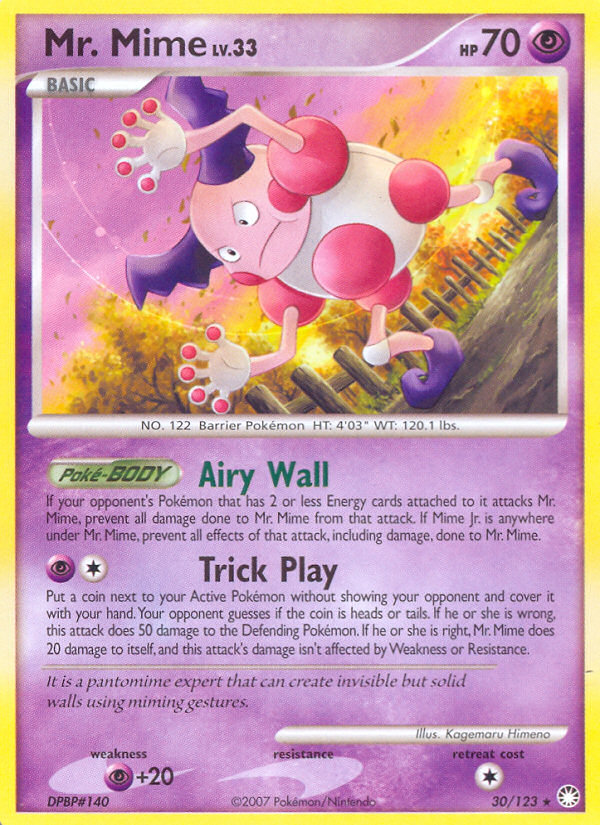 Mr. Mime (30/123) [Diamond & Pearl: Mysterious Treasures] | Odin's Place