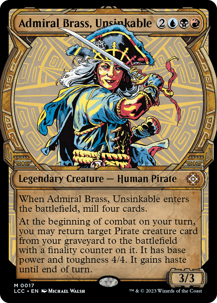 Admiral Brass, Unsinkable (Showcase) [The Lost Caverns of Ixalan Commander] | Odin's Place