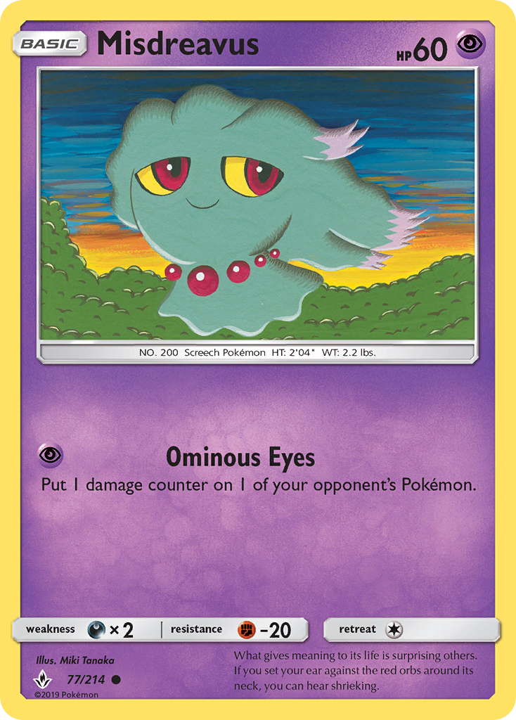 Misdreavus (77/214) [Sun & Moon: Unbroken Bonds] | Odin's Place