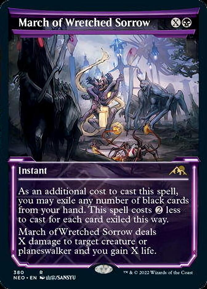 March of Wretched Sorrow (Showcase Soft Glow) [Kamigawa: Neon Dynasty] | Odin's Place