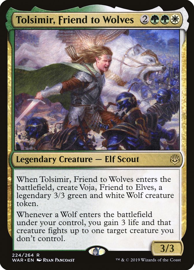 Tolsimir, Friend to Wolves (224) [War of the Spark] | Odin's Place