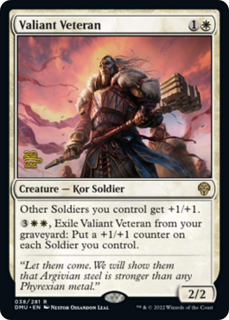 Valiant Veteran [Dominaria United Prerelease Promos] | Odin's Place