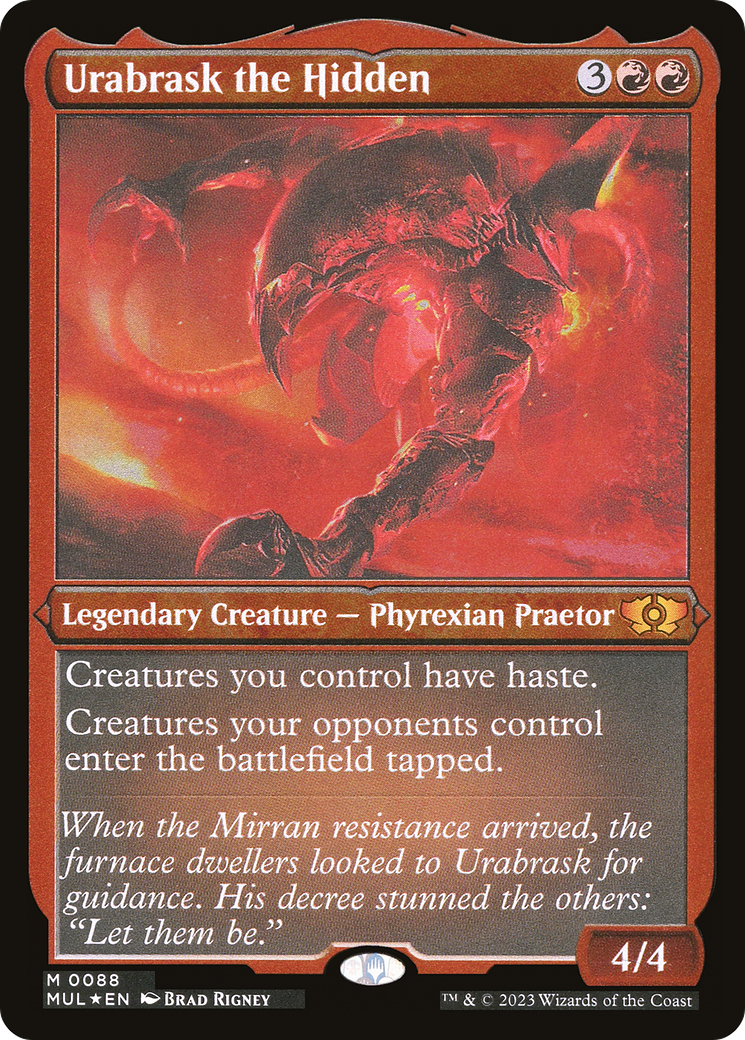 Urabrask the Hidden (Foil Etched) [Multiverse Legends] | Odin's Place