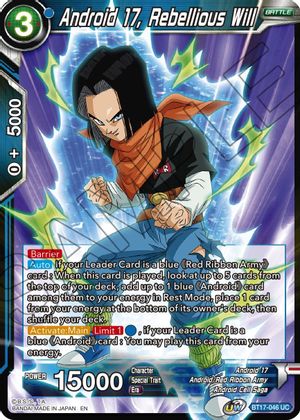 Android 17, Rebellious Will (BT17-046) [Ultimate Squad] | Odin's Place