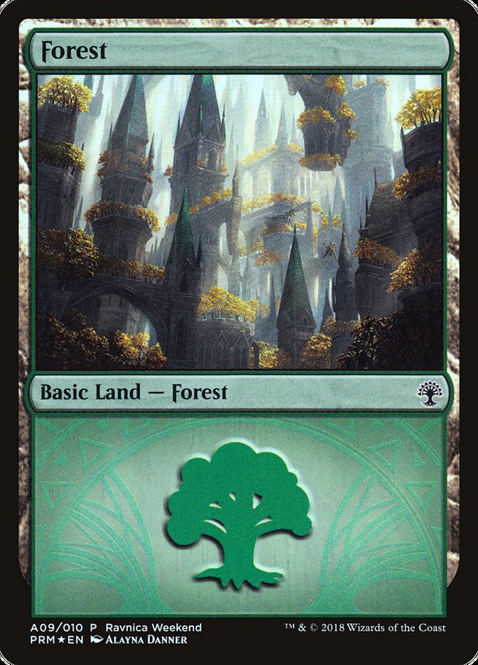 Forest (A09) [Ravnica Allegiance Ravnica Weekend] | Odin's Place