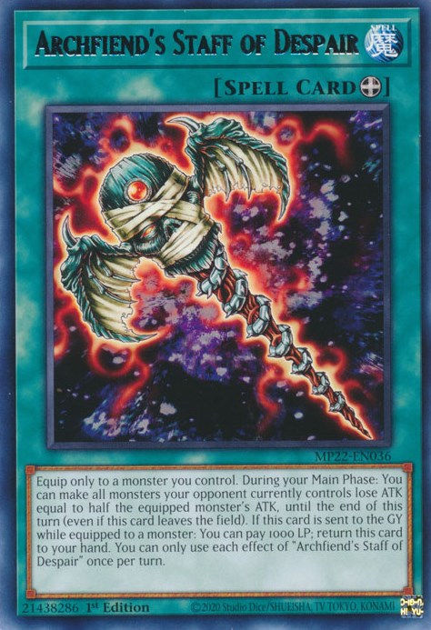 Archfiends Staff of Despair [MP22-EN036] Rare | Odin's Place