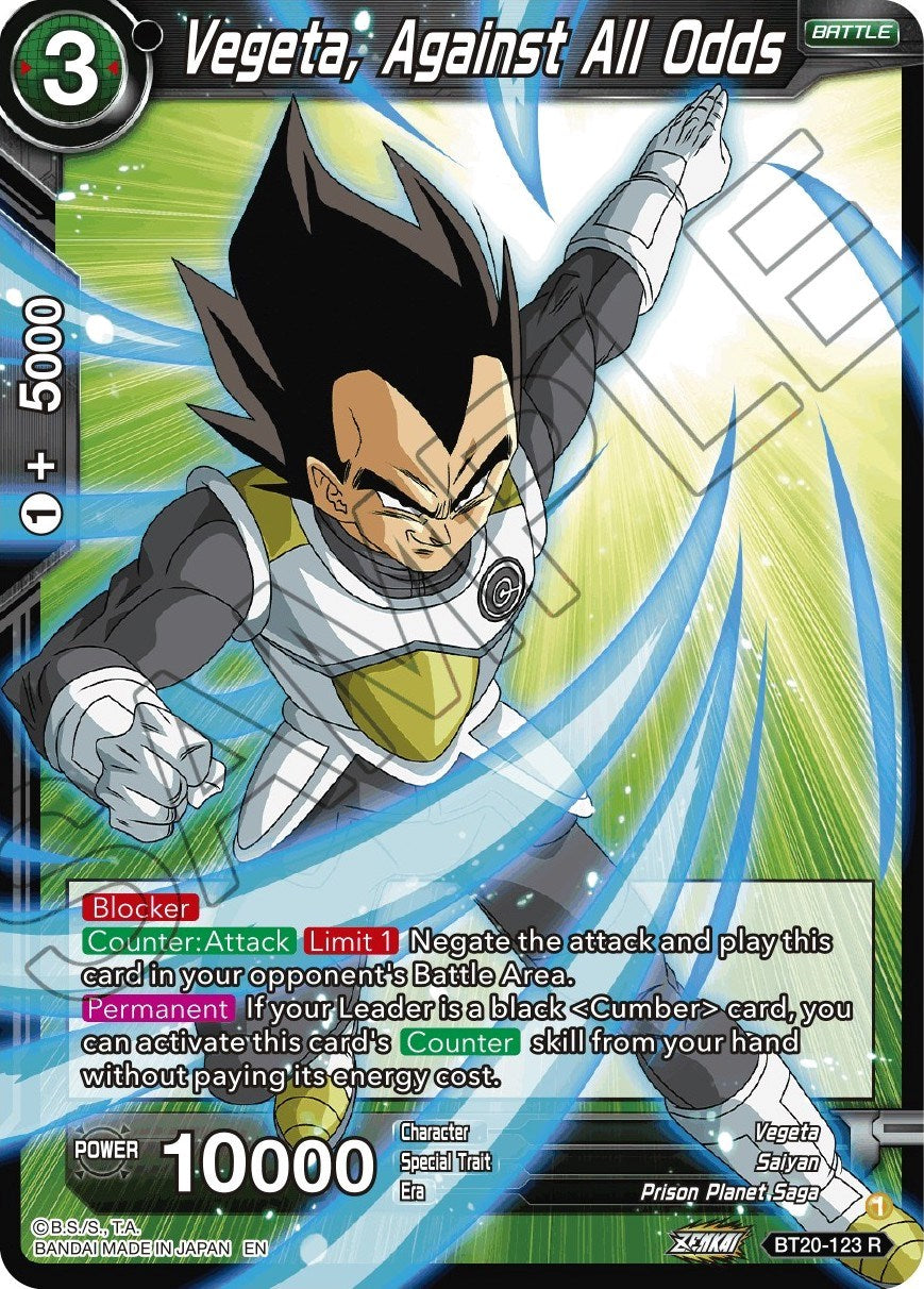 Vegeta, Against All Odds (BT20-123) [Power Absorbed] | Odin's Place