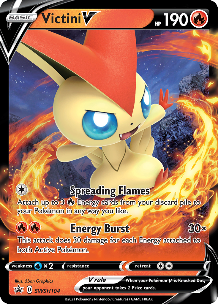 Victini V (SWSH104) [Sword & Shield: Black Star Promos] | Odin's Place