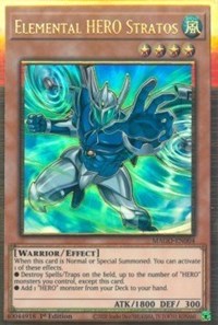Elemental HERO Stratos (Alternate Art) [MAGO-EN004] Gold Rare | Odin's Place