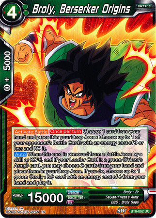 Broly, Berserker Origins (BT6-062) [Destroyer Kings] | Odin's Place