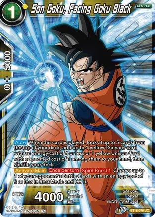 Son Goku, Facing Goku Black (BT16-076) [Realm of the Gods] | Odin's Place
