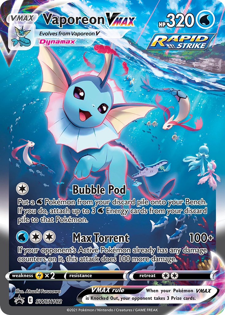 Vaporeon VMAX (SWSH182) (Jumbo Card) [Sword & Shield: Black Star Promos] | Odin's Place