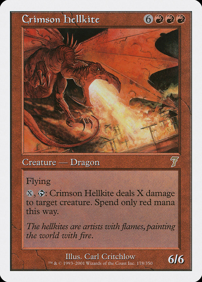 Crimson Hellkite (178) [Seventh Edition] | Odin's Place