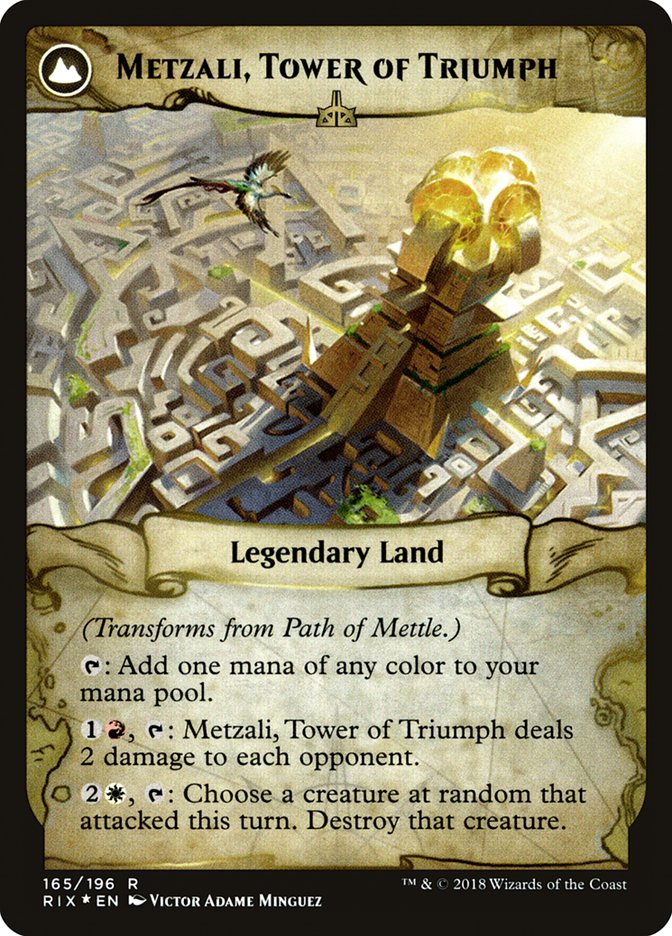 Path of Mettle // Metzali, Tower of Triumph [Rivals of Ixalan Prerelease Promos] | Odin's Place