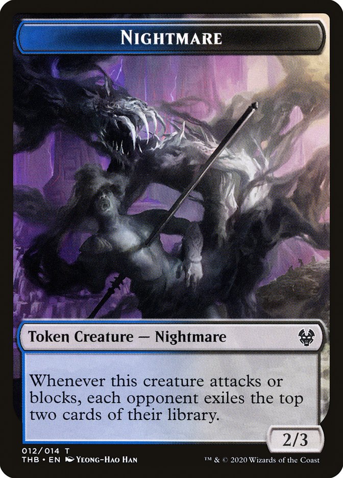 Human Soldier // Nightmare Double-Sided Token [Theros Beyond Death Tokens] | Odin's Place