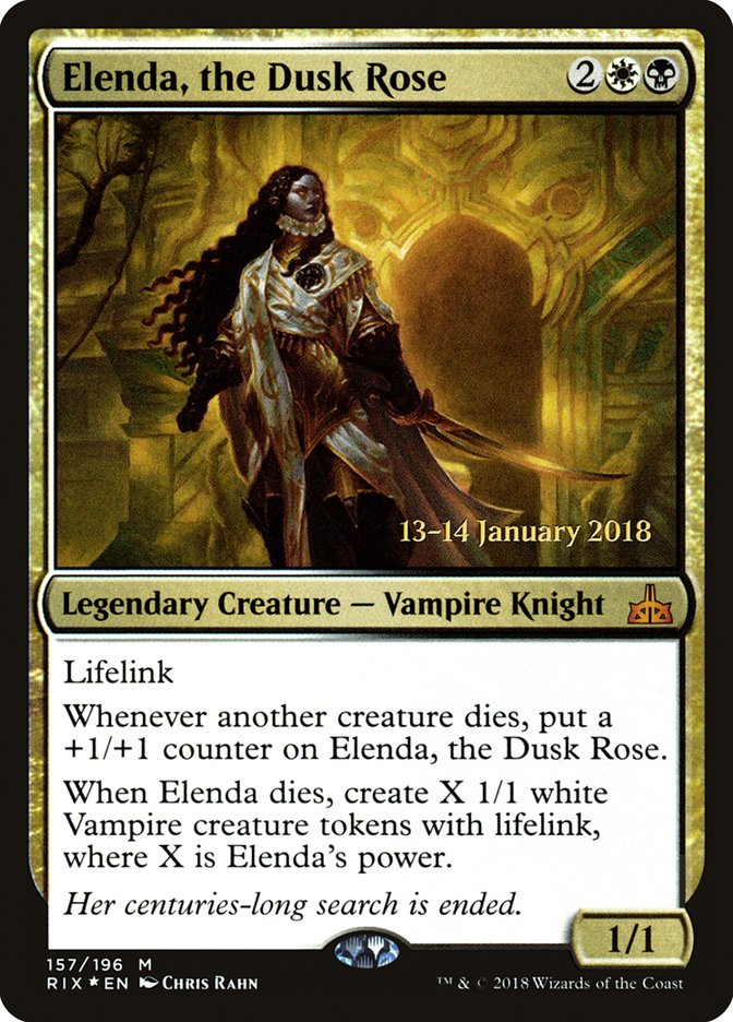 Elenda, the Dusk Rose (157) [Rivals of Ixalan Prerelease Promos] | Odin's Place
