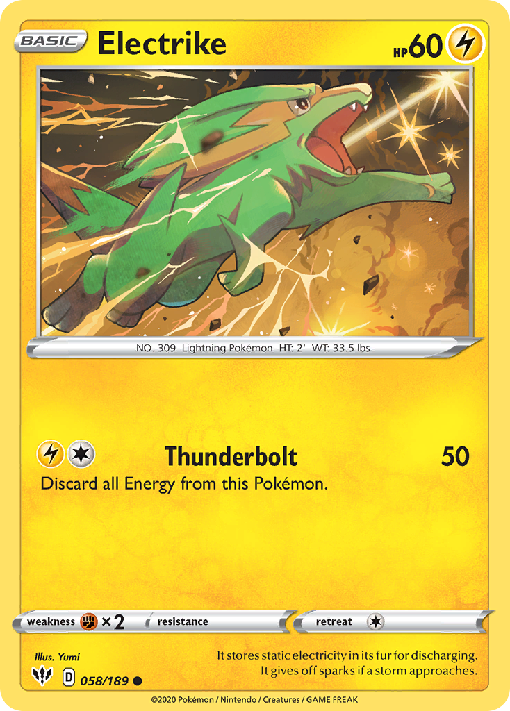 Electrike (058/189) [Sword & Shield: Darkness Ablaze] | Odin's Place