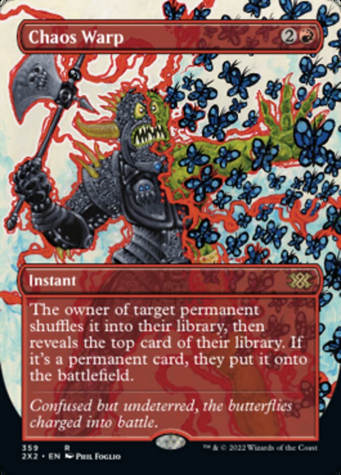Chaos Warp (Borderless Alternate Art) [Double Masters 2022] | Odin's Place