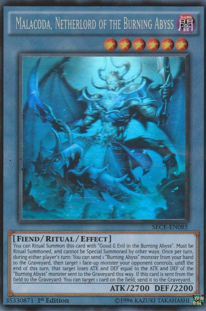Malacoda, Netherlord of the Burning Abyss [SECE-EN085] Ghost Rare | Odin's Place
