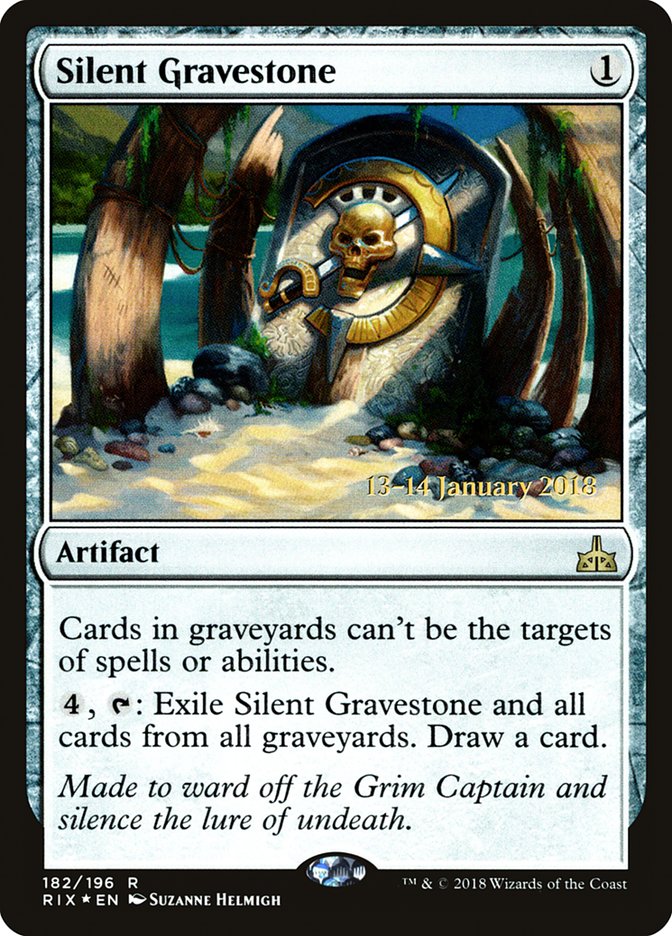 Silent Gravestone (182) [Rivals of Ixalan Prerelease Promos] | Odin's Place
