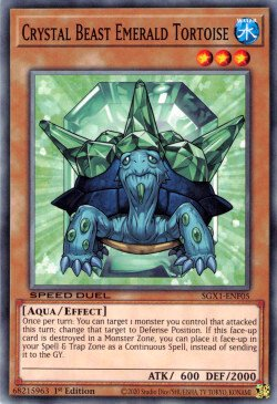 Crystal Beast Emerald Tortoise [SGX1-ENF05] Common | Odin's Place