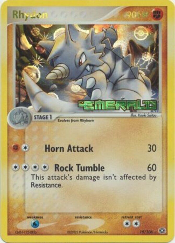 Rhydon (19/106) (Stamped) [EX: Emerald] | Odin's Place