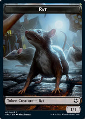 Rat // Zombie Double-Sided Token [Dungeons & Dragons: Adventures in the Forgotten Realms Commander Tokens] | Odin's Place