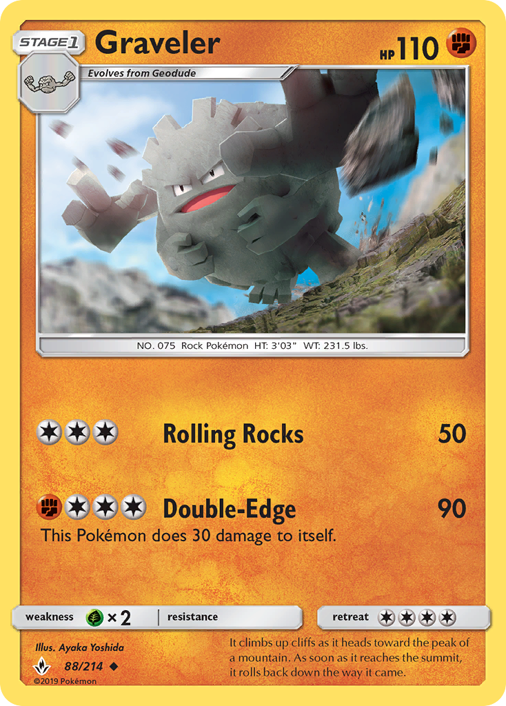 Graveler (88/214) [Sun & Moon: Unbroken Bonds] | Odin's Place